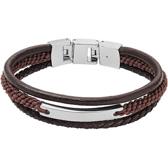Modern men´s leather bracelet JF04341040