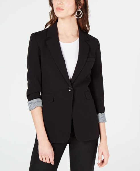 Women's One-Button Notch-Collar Blazer, Created for Macy's