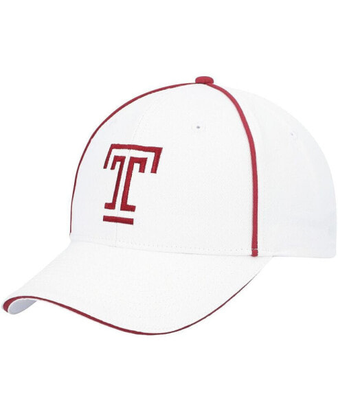 Men's White Temple Owls Take Your Time Snapback Hat