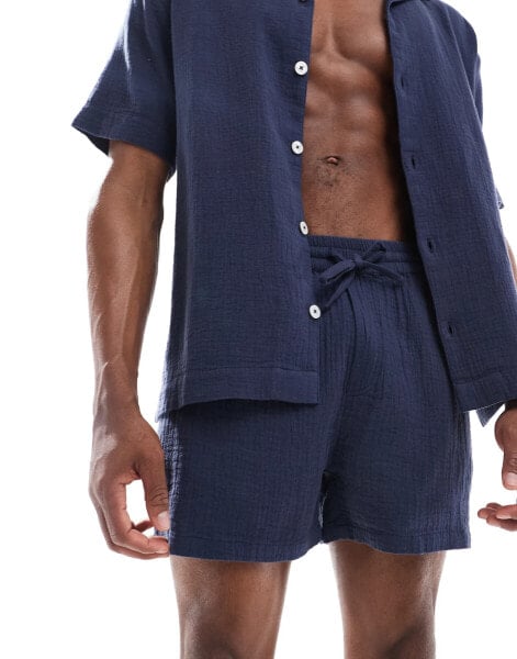 Goldsboro – Freizeit-Strandshorts in Marineblau