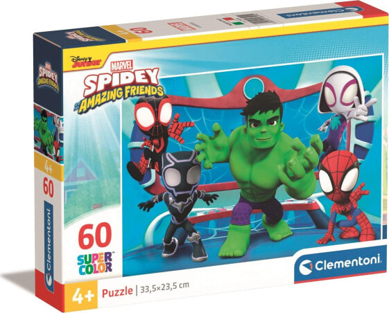 Clementoni Puzzle 60 elementów Super Kolor Spidey i super-kumple