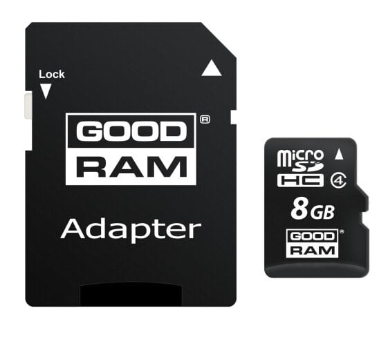 GoodRam M40A - 8 GB - MicroSDHC - Class 4 - UHS-I - 15 MB/s - 4 MB/s