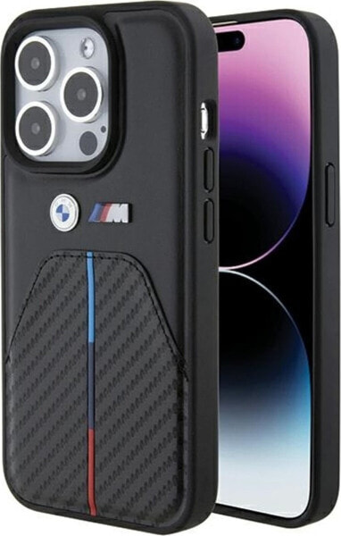 BMW Etui BMW BMHCP15L22NSTB Apple iPhone 15 Pro Stamped Tricolor Stripe czarny/black