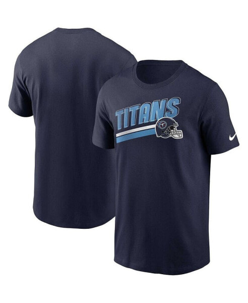 Men's Navy Tennessee Titans Essential Blitz Lockup T-shirt