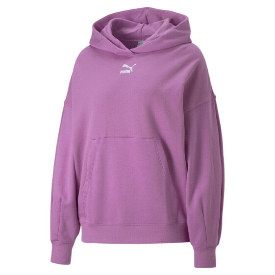 Puma Classics Oversized Pullover Hoodie Womens Pink Casual Outerwear 53568450