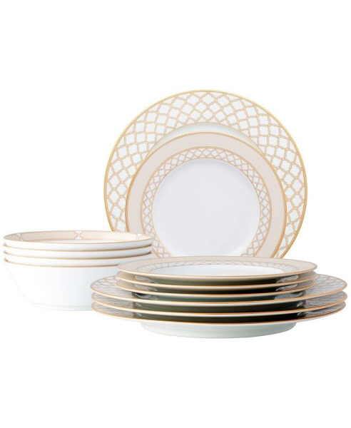 Eternal Palace Gold 12-Pc Dinnerware Set, Service for 4