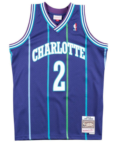 Men's Larry Johnson Charlotte Hornets Hardwood Classic Swingman Jersey