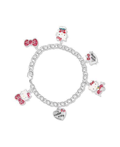 Браслет Hello Kitty Silver Plated Charm 8''