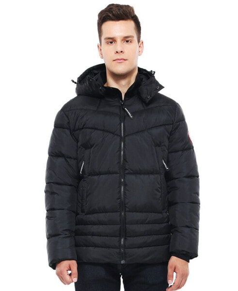 Men's Heavyweight Quilted Hooded Puffer Jacket Coat