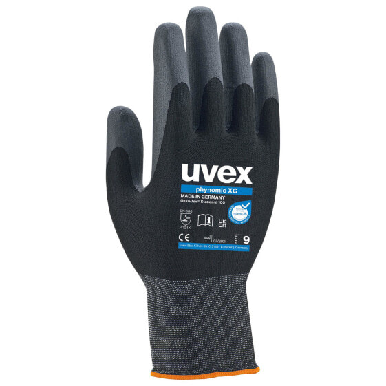 Защитные перчатки Uvex Arbeitsschutz 6007010 - Черные - Европейский стандарт - Взрослые - Унисекс - 1 шт.