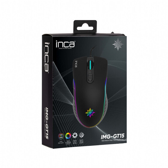INCA IMG-GT15 - Ambidextrous - USB Type-A - 4800 DPI - Black