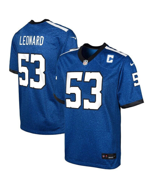 Футболка для малышей Nike Футбольная майка Big Boys Shaquille Leonard Royal Indianapolis Colts Indiana Nights Alternate Game Jersey