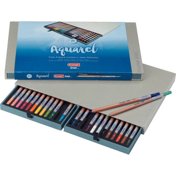 Акварельные цветные карандаши Bruynzeel Aquarel Разноцветный 24 Предметы