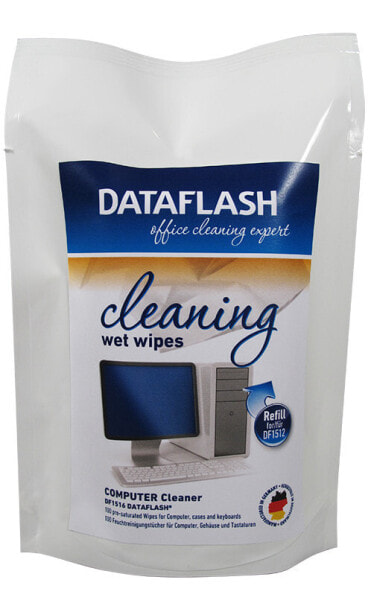 Data Flash DF1516, Equipment cleansing wet cloths, PC, DF1512, 120 mm, 50 mm, 220 mm
