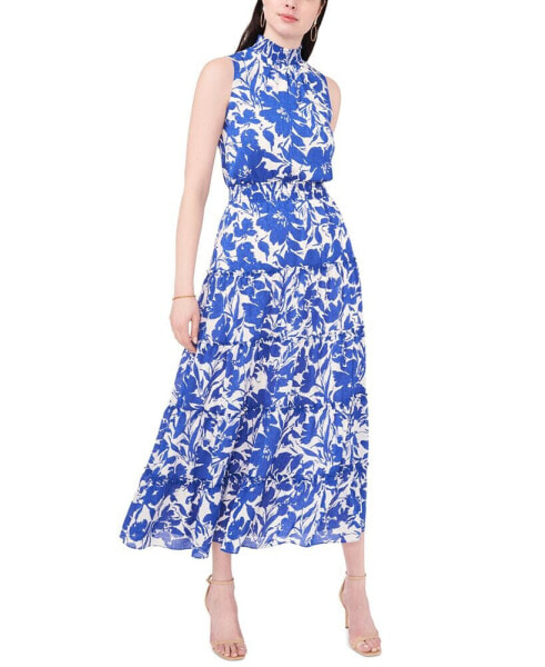 Women's Floral-Print Tiered Maxi Dress