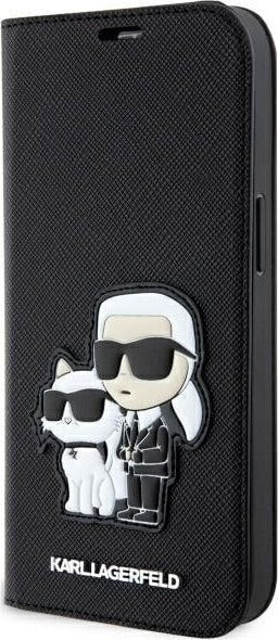 Karl Lagerfeld Etui Karl Lagerfeld KLBKP14SSANKCPK Apple iPhone 14 bookcase czarny/black Saffiano Karl & Choupette