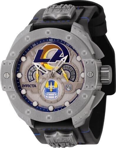 Часы Invicta NFL Los Angeles Rams 52mmBlack Steel