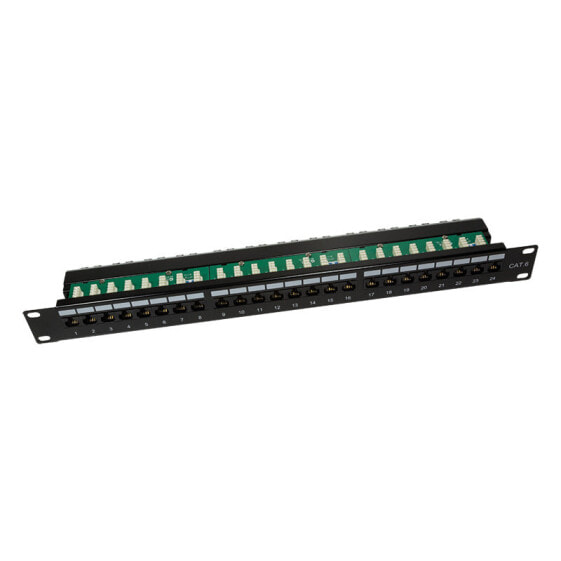 LogiLink NP0033 - RJ-45 - Black - Rack mounting - 1U - RoHS - 440 mm