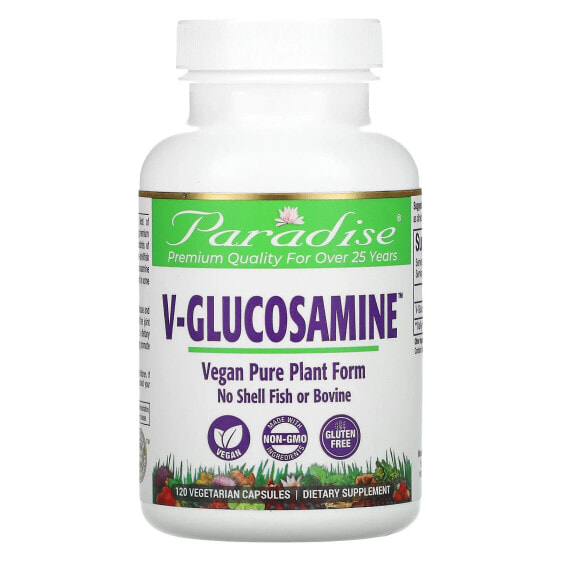Витамин и минералы Paradise Herbs V-Glucosamine, на основе растений, 120 вегетарианских капсул
