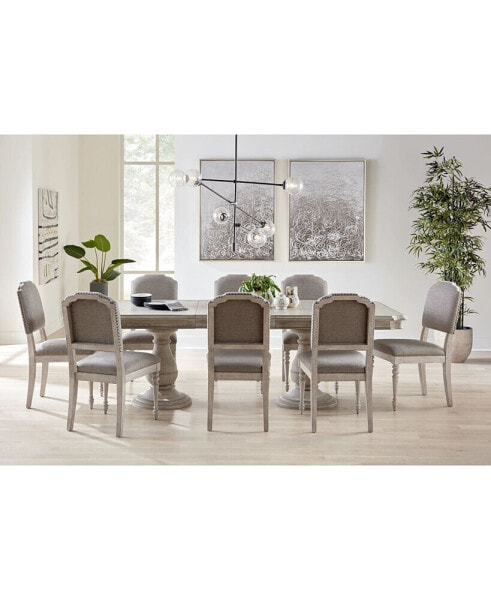 Anniston Dining 9-Pc. Set (Rectangular Table, 8 Side Chairs)