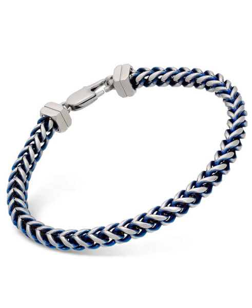 Link Chain Bracelet in Stainless Steel and Blue Ion-Plating, Created for Macy's