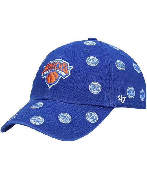 Men's '47 Blue New York Knicks Confetti Cleanup Adjustable Hat