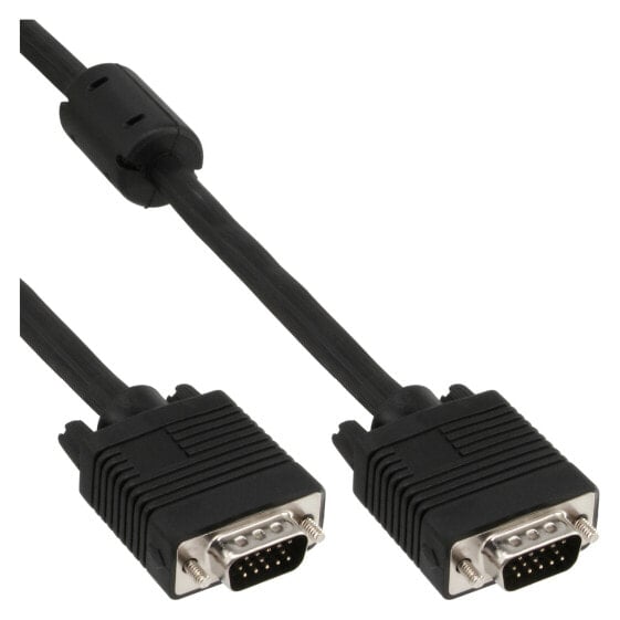 InLine S-VGA Cable 15HD male / male black 0.5m