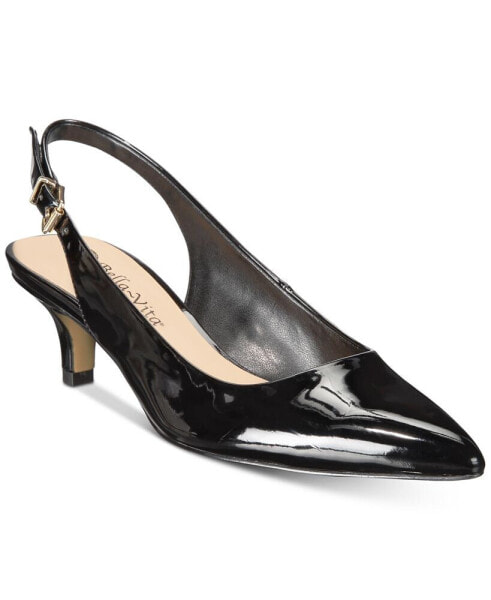 Scarlett II Kitten-Heel Slingback Pumps