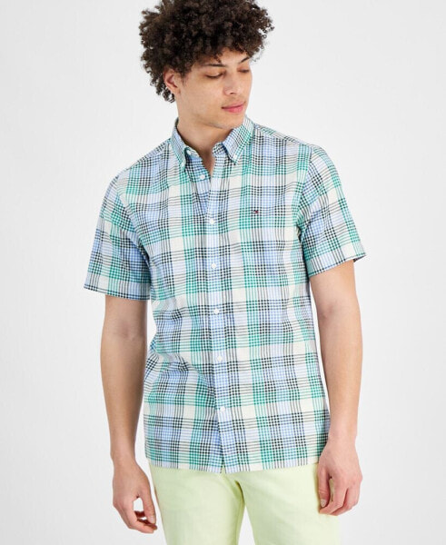 Men's Regular-Fit Check Button-Down Shirt