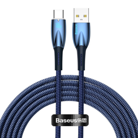 Kabel przewód do szybkiego ładowania Glimmer USB-A - USB-C 2m - niebieski