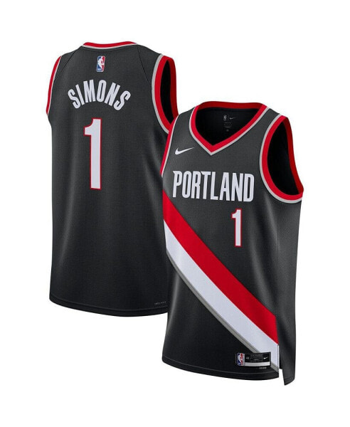 Men's and Women's Anfernee Simons Black Portland Trail Blazers Swingman Jersey - Association Edition