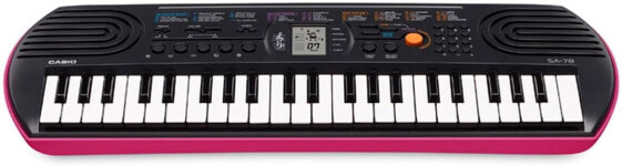 Casio SA-78 Mini-Keyboard 44 Tasten, schwarz pink
