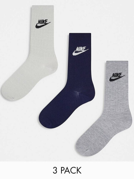 Nike Everyday Essential 3 pack crew socks in multi