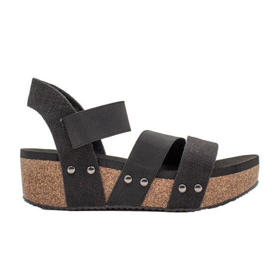 Volatile Picnic Wedge Womens Black Casual Sandals PV1008-001