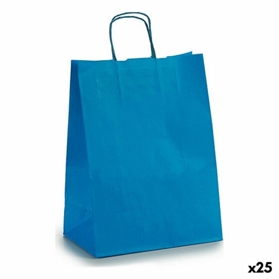 Бумажный пакет синий Pincello Paper Bag 24 x 12 x 40 cm (25 штук)