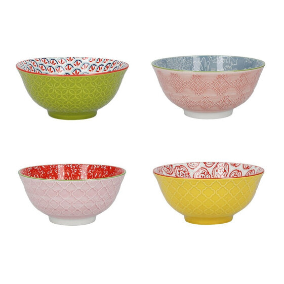 KITCHENCRAFT Brights Designs Set 4 Bowls