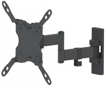 Manhattan TV & Monitor Mount - Wall - Full Motion - 1 screen - Screen Sizes: 13-42" - Black - VESA 75x75 to 200x200 - Max 20kg - Tilt & Swivel with 3 Pivots - Lifetime Warranty - 20 kg - 33 cm (13") - 106.7 cm (42") - 75 x 75 mm - 200 x 200 mm - Black