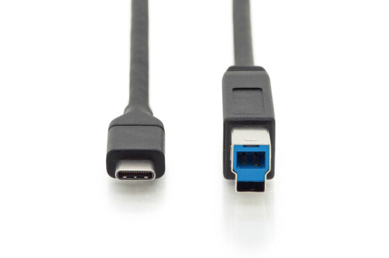 DIGITUS USB Type-C connection cable, Type-C to B