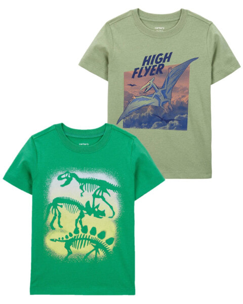 Toddler 2-Pack Dinosaur Graphic Tees 4T