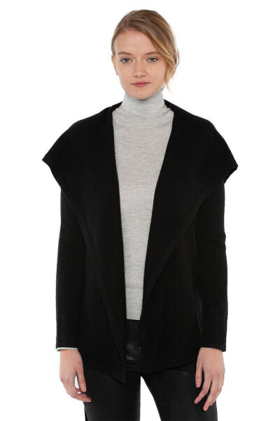 Women's 100% Pure Cashmere Long Sleeve Belted Cardigan Sweater