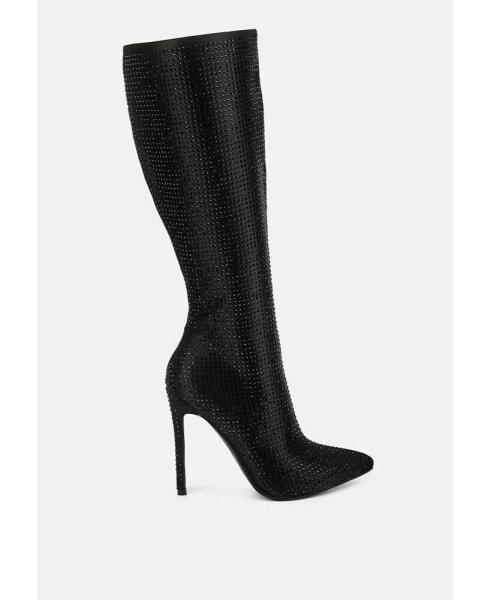 pipette diamante set high heeled calf boot