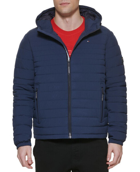 Men's Stretch Quilted Hooded Jacket