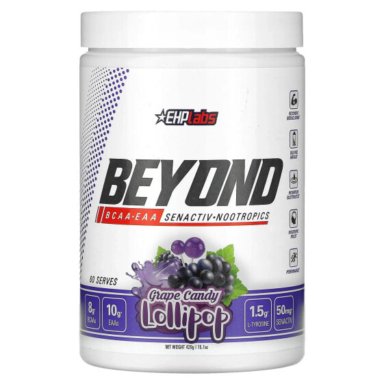 Beyond, BCAA + EAA, Grape Candy Lollipop, 15.1 oz (429 g)