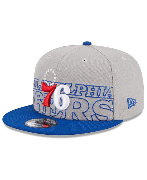 Men's Gray, Royal Philadelphia 76ers 2023 NBA Draft Two-Tone 9FIFTY Snapback Hat