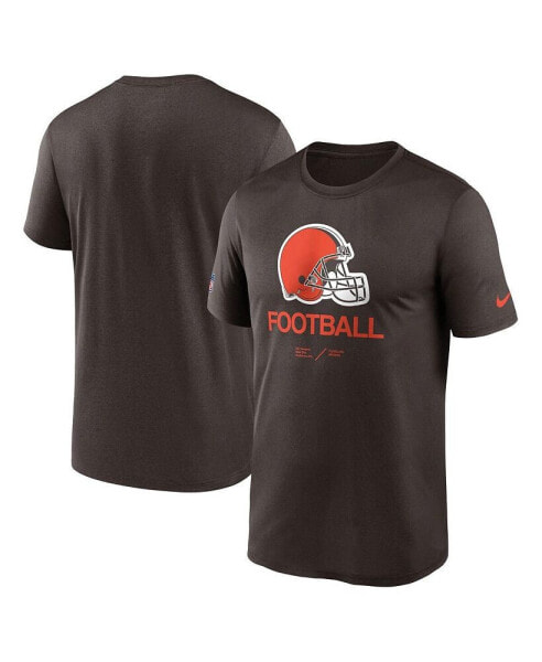 Men's Brown Cleveland Browns Infographic Performance T-shirt