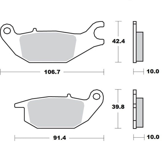 MOTO-MASTER CF Moto/Honda 414204 Brake Pads