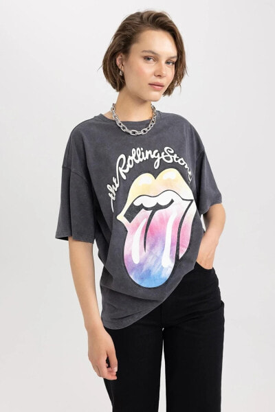 Футболка Defacto Rolling Stones Oversize Fit
