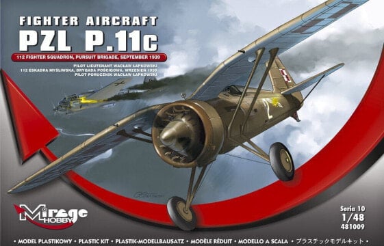 Модель самолета в масштабе 1/48 Mirage PZL P.11c 112 Эскадра истребителей