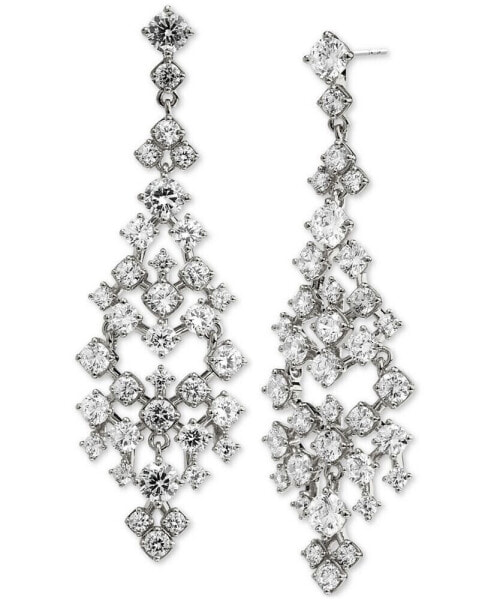 Silver-Plated Cubic Zirconia Chandelier Earrings, Created for Macy's