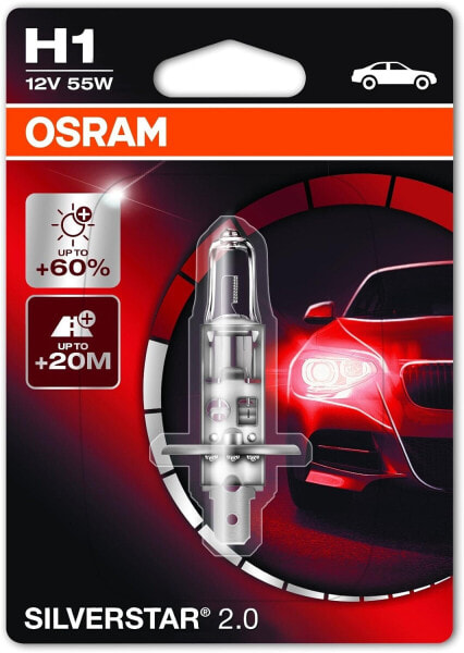 Osram NIGHT BREAKER UNLIMITED H1, Halogen-Scheinwerferlampe, 64150NBU, 12V PKW, Faltschachtel (1 Stück)